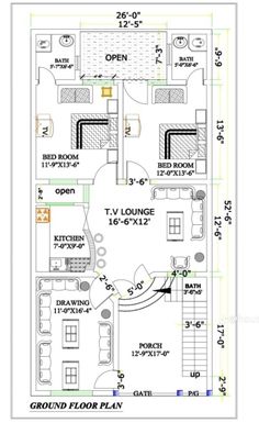 the floor plan for a house in india