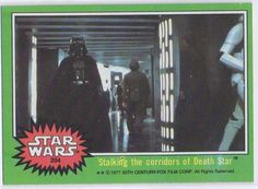 the star wars trading card features darth vader