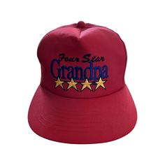 Vintage 90's embroidered Four Star Grandpa adjustable snapback hat. One size fits most on a Youngan Cap. No significant rips, holes or stains that would prevent daily wear. See attached photos for your buying confidence. Snapback Hat, Trucker Cap, Snapback Hats, Caps Hats, Special Gifts, Daily Wear, Accessories Hats, Baseball, Etsy Uk