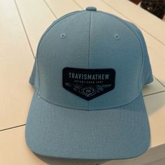 Like New Never Worn. Great Condition. Light Blue With Navy Detail Fitted Casual Snapback Hat For Outdoor, Blue Casual Snapback Hat For Outdoor Activities, Blue Flat Brim Baseball Cap For Outdoor Activities, Blue Casual Sports Fitted Hat, Casual Fitted Six-panel Hat, Blue Snapback Hat With Curved Brim For Outdoor Activities, Blue Fitted Hat For Outdoor, One Size, Blue Outdoor Hat, Fitted Blue Outdoor Hat