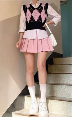 Kawaii Fits, Prep Outfits, Pink Skirt Outfits, Cute Dress Outfits, Kawaii Fashion Outfits, Pink Skirt, Really Cute Outfits, Kawaii Clothes, Girly Outfits