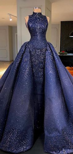 Royal Blue Sparkly Bead Ball Gown Gorgeous Prom Dresses ,PD00142 – AlineBridal Royal Prom Dress, Royal Prom, Train Valentine, Gowns Elegant, Shrug For Dresses, Gorgeous Prom Dresses, Bead Ball, Marine Uniform, Oscar Dresses