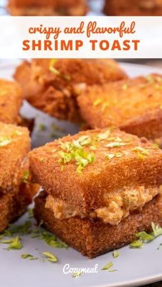 crispy and flavorful shrimp toast on a plate