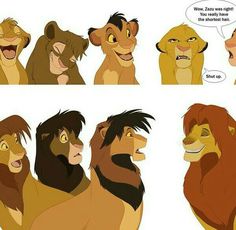 the lion king storyboard art from disney's live - action movie, simba and