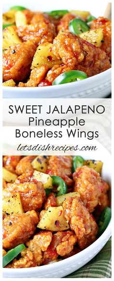 sweet and sour jalapeno pineapple boneless wings are the perfect appetizer to serve at your next party