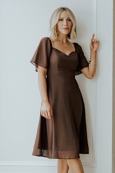 Fall Wedding Guest Dress Midi, Fitted Chiffon Midi Dress With Square Neck, Elegant Chiffon Dress With Square Neck, Formal Chiffon Dress With Square Neck, Formal Square Neck Chiffon Dress, Fitted Midi-length Chiffon Bridesmaid Dress, Elegant Midi Dress With Smocked Bodice, Fitted Midi Chiffon Bridesmaid Dress, Fitted Midi Length Chiffon Bridesmaid Dress