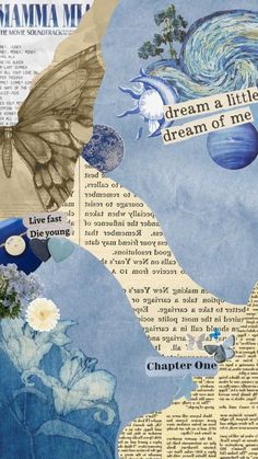 an altered collage with words and images