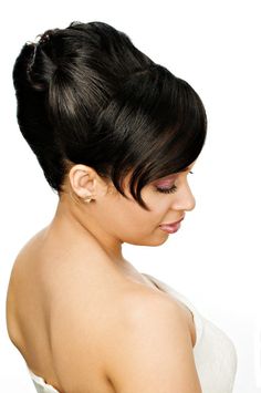 Beehive Hair Tutorial: How to + 30 Beehive Looks | All Things Hair US Vintage Updo Hairstyles, Updo Hairstyles With Bangs, Beehive Updo, Formal Updo Hairstyles, Bangs For Short Hair, Prom Hair Updo Elegant, Spanish Hairstyles