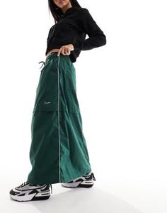 Green Nike Bottoms With Side Pockets, Track Skirt, Parachute Skirt, Nike Streetwear, Athletic Skirt, Long Skirt, Dark Green, Asos, Track