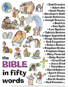 the bible in fifty words poster