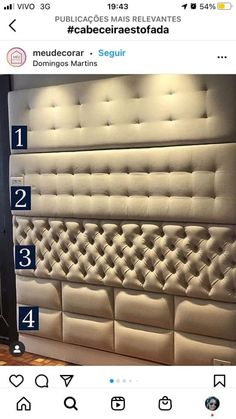 an image of a bed that has been made into a headboard with numbers on it