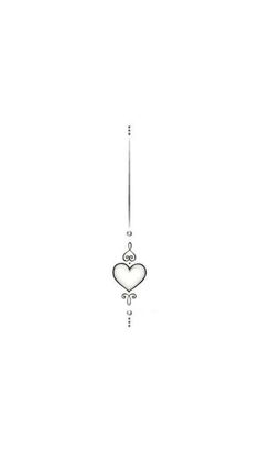 a key with a heart hanging from it's end on a white background,