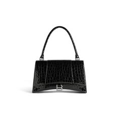 Balenciaga Store, Women's Bags By Color, Crocodile Handbags, Black Balenciaga, Balenciaga Black, Medium Handbags, Women's Bags By Style, Black Handbag, Woman Bags Handbags