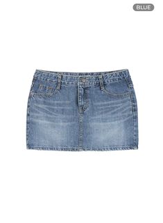 washed-denim-mini-skirt-cl418 / Blue H&m Denim Skirt, Mini Skirt Denim, Low Rise Jeans Bootcut, Low Waist Skirt, Low Waist Jeans, Blue Denim Skirt, Festival Trends, Dark Wash Denim, Denim Mini Skirt