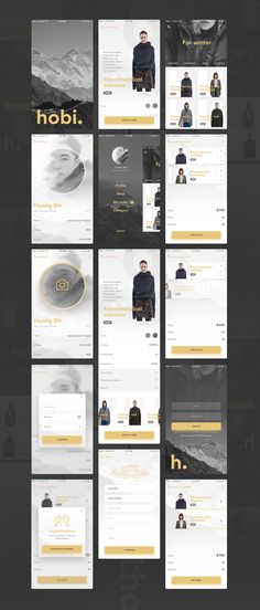 the website design is designed to look like it has many different sections and colors, including black