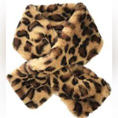 Nwot New York & Company Faux Fur Scarf See Pic For Measurements Never Worn Very Soft Slit In The Scarf For The Other End To Slip Through To Form The Cross Cross In The Front Leopard Print Accessories, Leopard Scarf, Faux Fur Scarves, Leopard Print Scarf, Fur Scarf, Shake It, Neck Warmer, Scarfs, Scarf Print