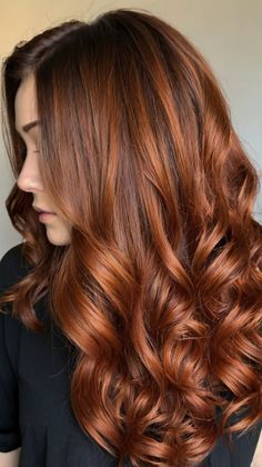 fall hair colors dark copper Dark Auburn Hair, Dark Auburn, Bouncy Hair