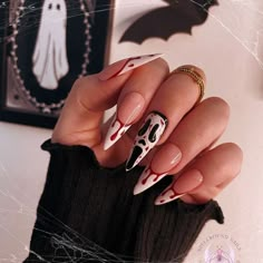 Scary Nails, Acrylic Nails Coffin Short, Pretty Acrylic Nails, Dope Nails