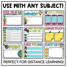 the perfect distance learning activity for students to use with any subject