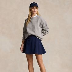 A paneled construction forms the A-line silhouette of this performance skort which is cut from stretch jersey with moisture-wicking properties. Preppy Athleisure Outfits, Cute Tennis Skirts, Skort Outfits, Athletic Skirt Outfit, Skort Outfit, Sports Outfits, Tennis Skirt Outfit