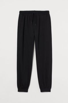 Sweatpant joggers in soft fabric. High waist  drawstring waistband with smocked elastic  and side pockets. Gently tapered legs with smocked elastic at hems. High Waist Joggers, Buy My Clothes, H&m Sweatpants, Black Sweats, Drawstring Jogger, Black Sweatpants, Sweatshirt Fabric, Lady Grey, Black Joggers