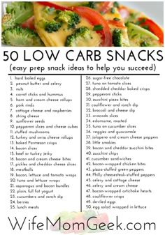 non carb snacks low carb snacks Quest 50 Low Carb Snack Ideas "0 Easy Prep Low Carb Snack Ideas - These are so good you won't want to cheat!" add more: water, avocado slices, smoked salmon , smoked oysters, pickles, pumpkin seeds... Low Carb Snack Ideas, Low Carb Snacks List, Snacks List, Carb Snacks, Cholesterol Diet, Low Carb Eating, Low Cholesterol