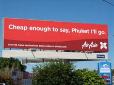 an advertisement on the side of a building for air asia