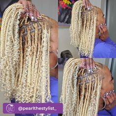 40 Stylishly Short Braids Hairstyles You'll Fall In Love With in 2024 - Coils and Glory Blonde Bohemian Box Braids, Braids 2023, Fall Braids