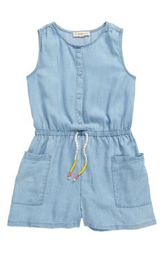 Sleeveless Chambray, Chambray Romper, Toddler Girl Style, Kids Outfits Girls, Big Girl