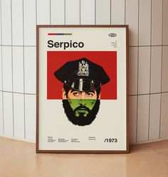 Serpico Minimalist Midcentury Movie Poster - Al Pacino Film - Vintage Wall Art Print Film Vintage, Al Pacino, Fade Out, Film Prints, Wood Canvas, Cardboard Tube, Gsm Paper, Vintage Wall, Vintage Wall Art