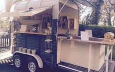 an outdoor bar on the back of a trailer