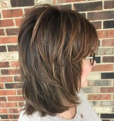 Classic Medium Length Shag Haircut Hair And Glasses, Blond Balayage, Shaggy Haircuts