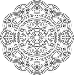 an intricate coloring book page for adults and children, with black lines on white background