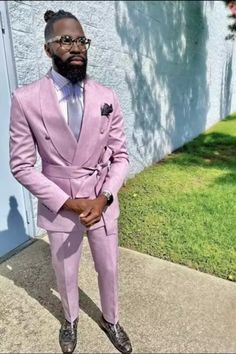 Fitted Double-breasted Party Suit, Fitted Pink Tuxedo For Groom, Pink Fitted Tuxedo For Groom, Fitted Pink Tuxedo Suit, Pink Fitted Tuxedo Suit, Pink Notch Lapel Fitted Tuxedo, Pink Fitted Tuxedo For Business, Fitted Double-breasted Single Button Suit, Fitted Pink Wedding Suits