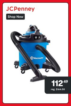 The Vacmaster VBV1010PF is a unique 2-in-1 unit that allows users to switch between a wet/dry vacuum and a high powered, handheld blower with the push of a button. This 10-gallon* wet/dry vac is the perfect size for a variety of tasks around the home or shop. With a 4 Peak HP† motor this vacuum makes cleanup easy, whether it's dust collection in the shop or liquid spills at home. Turning this vac into a detached, handheld blower to tidy up the yard or garage could not be easier - simply … Check Wet Dry Vac, Wet Dry Vacuum, Dust Collection, The Push, Tidy Up, Leaf Blower, Outdoor Power Equipment