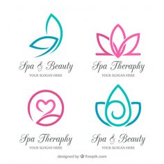 four logos for spa and beauty