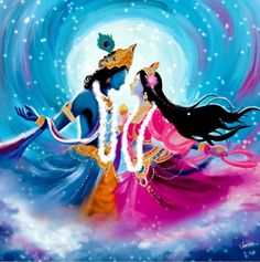 Positive Vibes Painting, God Painting Indian, Hindu God Painting, God Radha Krishna, Vibes Painting, Radha Krishna Modern Art, Radha Krishna Painting, God Painting, Painting Indian