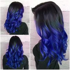 PRICES MAY VARY. 【Premium Material】Made of high quality synthetic heat resistant fiber, which enable the ombre long curly wavy wig long term use, look natural and touch soft,easy to comb,minimum shedding and tangling. 【Color】Ombre Blue. Color May Be Different Due to Displays and lights. 【Adjustable Size】about 21"-23".There are 2 adjustment straps and 2 combs inside the blue curly wavy wig,you can adjust the hook inside the cap to the correct size to suit your head. 【Daily & Cosplay Use】 This omb Long Wavy Wig, Night Hairstyles, Prom Hair Down, Blue Wig, Dyed Hair Inspiration, Wavy Wig, Red Wigs, Long Wavy Hair, Side Part