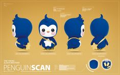 the penguin scan is designed to look like it's from an animated cartoon character