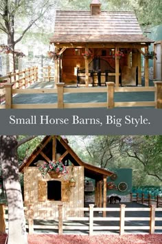 small horse barns, big style are the most popular things in this country and it's easy to build