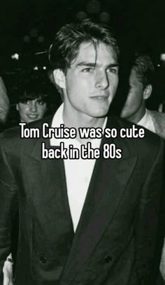 tom cruise was so cute back in the 80's with his name on it