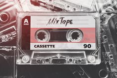 an old fashioned cassette with the words mix tape on it