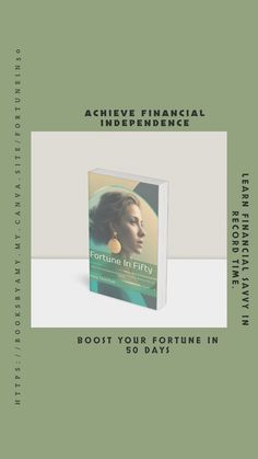 the book cover for achieving financial independence, featuring an image of a woman's face