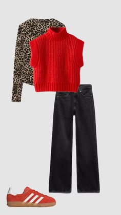 Creative Fall Outfits, Black Jeans Sneakers Outfit, Red Jeans Outfit Aesthetic, Red Sneakers Outfit, Casual Outfit Inspiration, Stylish Work Outfits, Fashion Mistakes, Mode Inspo, 10 Pounds