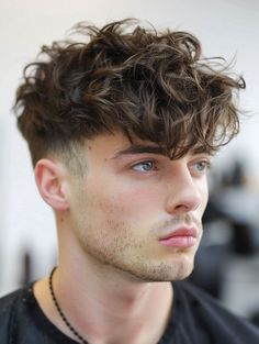 Mens Hair Colour Ideas, Light Fade Haircut Men, Black Hair With Brown Highlights Men, Haircuts For Men Wavy Hair, Mens Hair Color Ideas Brown, Light Brown Hair Color Men, Light Brown Hair With Highlights Men, Haircuts For Curly Hair Natural Curls Men, Mid Haircut Men