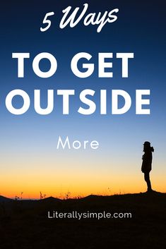 5 Ways to Get Outside More #nature #minimalism #getoutside How To Talk To Nature, Becoming One With Nature, How To Connect To Nature, Quotes About Outdoors Nature, Benefits Of Spending Time In Nature, Buying Stuff, Adventure Inspiration, Intentional Living, City Limits