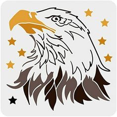 an eagle with stars on it's head