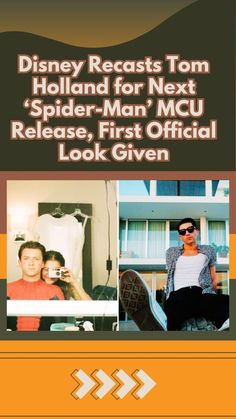 the cover of disney reacts tom holland for next spider - man movie release, first official look