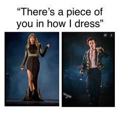 there is a piece of you in how i dress on the left and an image of taylor swift on the right