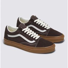 Vans Old Skool Vintage Gum Chocolate Size M8/W9.5. Nib. Custom Harry Potter Vans Slip On, Vans Brown Sneakers For Fall, Brown Vans Sneakers For Spring, Vans Brown Sneakers For Spring, Brown Vans Sneakers, Red And Black Vans, Converse Hightop, Vans Brown, Brown Vans